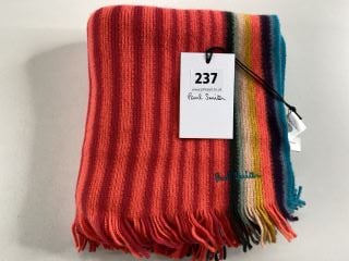 PAUL SMITH WOMEN'S SCARF ARTIST 2STRIP. MADE FROM: 100% WOOL KNITTED. RRP: £125