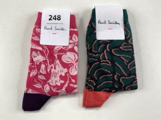 2 X PAUL SMITH WOMEN'S SOCK SHADOW PETAL. MADE FROM: 70 SOFT COTTON 27 POLYAMIDE 3 ELASTANE KNITTED. RRP: £36