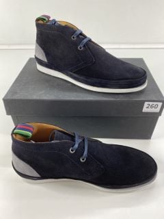 PAUL SMITH MEN'S SHOE CLEON DARK NAVY. SIZE: 7, MADE FROM: 100% COW LEATHER UPPER/RUBBER SOLE. RRP: £185