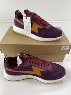 PAUL SMITH MEN'S SHOE ZEUS DARK VIOLET SPACE. SIZE: 7, MADE FROM: 100% POLYESTER UPPER/RUBBER SOLE. RRP: £165