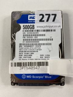 WESTERN DIGITAL 500GB SSD CARD IN SILVER. (UNIT ONLY)  [JPTN40947]