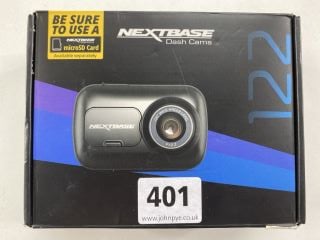 NEXTBASE DASH CAM CAR SURVEILLANCE EQUIPMENT IN BLACK: MODEL NO 122 (WITH BOX & ACCESSORIES)  [JPTN41052]