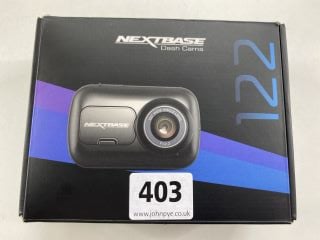 NEXTBASE DASH CAM CAR SURVEILLANCE EQUIPMENT IN BLACK: MODEL NO 122 (WITH BOX & ACCESSORIES)  [JPTN41045]