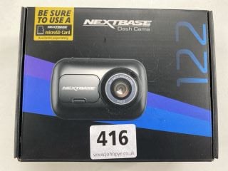 NEXTBASE DASH CAM CAR SURVEILLANCE EQUIPMENT IN BLACK: MODEL NO 122 (WITH BOX & ACCESSORIES)  [JPTN41035]