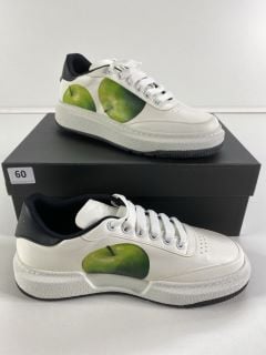 PAUL SMITH MEN'S SHOES HACKNEY WHITE APPLE 50TH. SIZE: 8, MADE FROM: 100% CALF LEATHER UPPER/RUBBER SOLE. RRP: £495