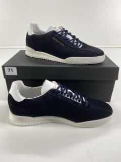 PAUL SMITH MEN'S SHOE ACHIRUS DARK NAVY. SIZE: 8, MADE FROM: 100% COW LEATHER UPPER/RUBBER SOLE. RRP: £165