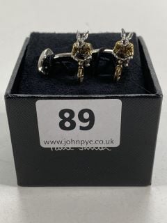 PAUL SMITH MEN'S CUFFLINK RABBIT ON BIKE. MADE FROM: 70 COPPER 30 ZINC WITH 100% ENAMEL PLATED. RRP: £100