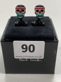 PAUL SMITH MEN'S CUFFLINK MOP SKULL. MADE FROM: 90 COPPER 10 ZINC PLATED WITH 100% MOP. RRP: £110