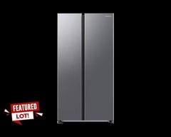 SAMSUNG SERIES 8 SPACEMAX FREESTANDING AMERICAN-STYLE SMART FRIDGE FREEZER - MODEL NUMBER RS66DG813CS9EU - RRP £1849 (JOHN PYE WHITEGOODS CONDITION REPORT: UNIT POWERED UP, NO ERROR CODE APPARENT, FR