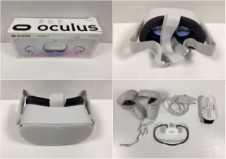 OCULUS QUEST 2 128GB VIRTUAL REALITY GLASSES (ORIGINAL RRP - €249,99) IN WHITE. (WITH BOX + CHARGER. FOR COMPONENTS AND DETAILS, SEE PICTURES.) [JPTZ7272