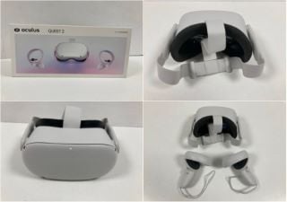 OCULUS QUEST 2 128GB VIRTUAL REALITY GLASSES (ORIGINAL RRP - €249,99) IN WHITE. (WITH BOX + CHARGER. FOR COMPONENTS AND DETAILS, SEE PICTURES.)  [JPTZ7271]