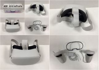 OCULUS QUEST 2 128GB VIRTUAL REALITY GLASSES (ORIGINAL RRP - €249,00) IN WHITE. (WITH BOX + CHARGER. FOR COMPONENTS AND DETAILS, SEE PICTURES.) [JPTZ7263]