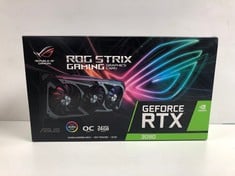 ROG STRIX GAMING GEFORCE RTX 3090 GRAPHICS CARD (ORIGINAL RRP - €1622.10) IN BLACK. (BOX WITH ROG STRIX NVIDIA GEFORCE RTX 3090 OC 24GB GRAPHICS CARD, WORKS BUT MAKES QUITE A LOT OF NOISE AND THE CEN