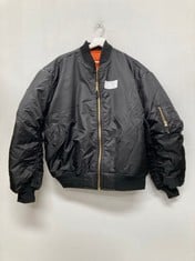 DESIGNER BOMBER JACKET BLACK AND ORANGE COLOUR SIZE L(RRP 85€)-LOCATION 14A.