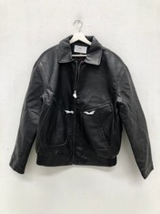 LEATHER JACKET BDG COLOUR BLACK SIZE M (TOTAL RRP 115€) - LOCATION 7A.