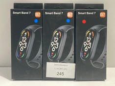 3 X SMARTBAND M7 WITH UP TO 30 TRAINING MODES, WATERPROOF UP TO 50 M, RELIABLE SLEEP INFORMATION, MAGNETIC CHARGING, CLEAR AND SHARP 0.9" FULL AMOLED DISPLAY