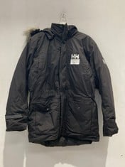 HELLY HANSEN COAT BLACK COLOUR SIZE L - LOCATION 12A.