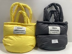 2 X MADS NORGAARD BAGS VARIOUS COLOURS INCLUDING GREY AND YELLOW (TOTAL RRP 209€) - LOCATION 8A.