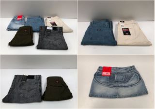 5 X GARMENTS VARIOUS BRANDS AND SIZES INCLUDING DIESEL DENIM SKIRT SIZE W26 (TOTAL RRP 409€) - LOCATION 43B.