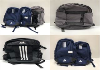 4 X BACKPACKS VARIOUS MODELS INCLUDING BLUE ADIDAS BACKPACK - LOCATION 51B.