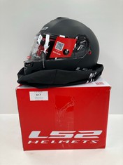 MOTORBIKE HELMET LSZ HELMETS SIZE L COLOUR MATT BLACK - LOCATION 46C.