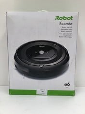 IROBOT ROOMBA E6192 WI-FI CONNECTED ROBOT HOOVER WITH 2 MULTI-SURFACE RUBBER BRUSHES - IDEAL FOR PETS - PERSONALISED SUGGESTIONS - COMPATIBLE WITH YOUR VOICE ASSISTANT - WASHABLE TANK - LOCATION 35C.