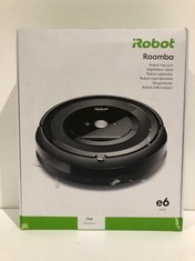 IROBOT ROOMBA E6192 WI-FI CONNECTED ROBOT HOOVER WITH 2 MULTI-SURFACE RUBBER BRUSHES - IDEAL FOR PETS - PERSONALISED SUGGESTIONS - COMPATIBLE WITH YOUR VOICE ASSISTANT - WASHABLE TANK - LOCATION 43C.