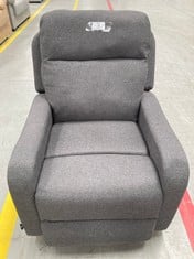 RECLINING ARMCHAIR NALUI GREY FABRIC .