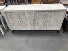 DKD HOME DECOR SIDEBOARD, METAL, WHITE, STANDARD.