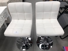 2 X WHITE BAR CHAIRS.