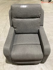 RECLINING ARMCHAIR NALUI GREY FABRIC .