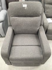 RECLINING ARMCHAIR NALUI GREY FABRIC .