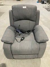 RECLINING MASSAGE CHAIR ASTAN GREY FABRIC .