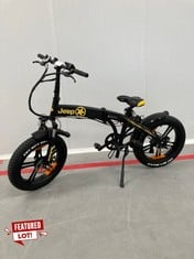 ELECTRIC BIKE JEEP CST BFT 20X4.0 BLACK AND YELLOW (NO LIGHTS ON).