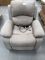 ASTAN RECLINING MASSAGE ARMCHAIR RECLINING GREY FABRIC (STAIN ON BACK).