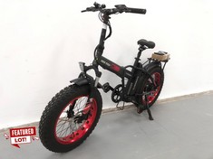 ELECTRIC BICYCLE ARGENTO MINI MAX BLACK AND RED COLOUR.