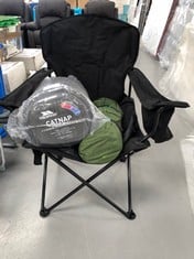 3 X CAMPING ITEMS INCLUDING TRESPASS SLEEPING BAG.