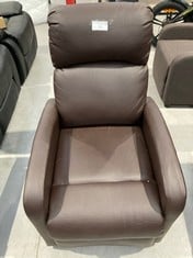 ASTAN ARMCHAIR SYNTHETIC STYLE BROWN COLOUR (BROKEN).