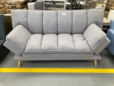 SOFA BED GREY COLOUR WITH ELEVATING ARMRESTS.