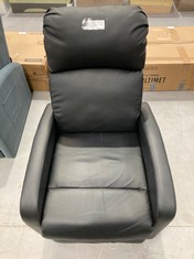 FOLDING RELAX ARMCHAIR IN BLACK COLOUR (BROKEN UPPER BACK PART).