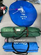 4 X SUNDRIES FOR CAMPING AND LEISURE INCLUDING FISHING ROD.