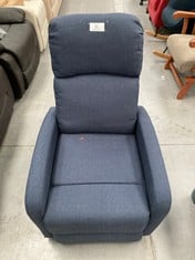 ASTAN RELAX ARMCHAIR FABRIC STYLE NAVY BLUE COLOUR.