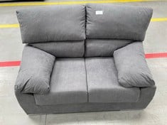 TWO-PIECE SOFA IN GREY FABRIC .