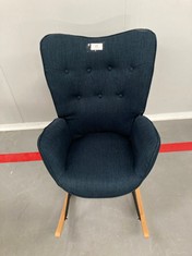 FABRIC ROCKING CHAIR NAVY BLUE COLOUR.