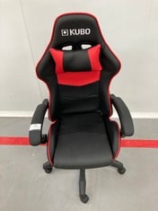 GAMING CHAIR KUBO BLACK AND RED COLOUR.