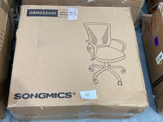 OFFICE CHAIR SONGMICS BÜROSTUHL OBN022G01 BLACK AND GREY COLOUR.