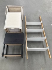 3 X VARIOUS MODELS OF HOME FURNITURE INCLUDING BARONI FURNITURE (BROKEN).