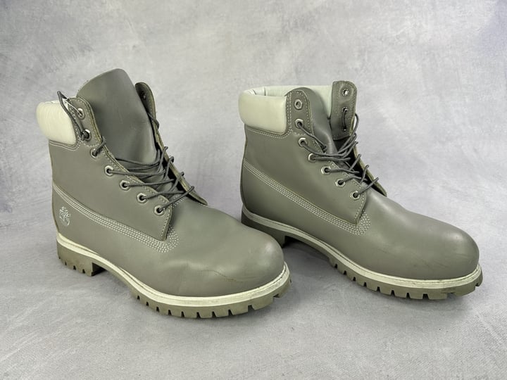 Timberland Leather 6 Inch Boots - Size 12 (K030245) (VAT ONLY PAYABLE ON BUYERS PREMIUM)