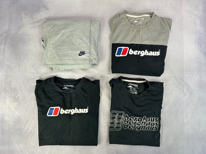 Berghaus T-Shirts x3 - Size XL And Nike Shorts - Size XL (VAT ONLY PAYABLE ON BUYERS PREMIUM)