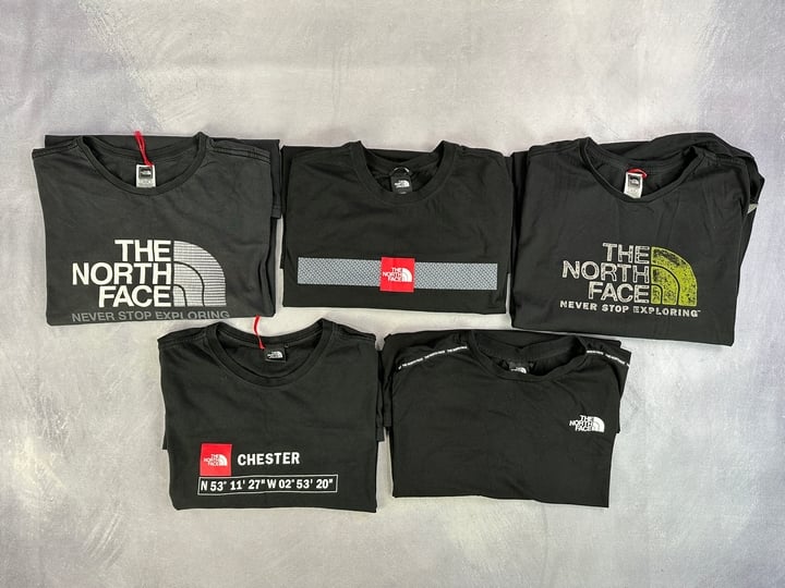 The North Face T-Shirts x5 - Size XL (VAT ONLY PAYABLE ON BUYERS PREMIUM)